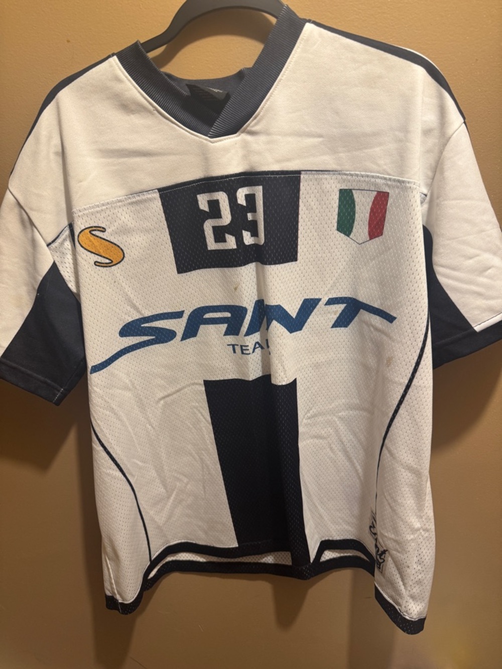 Saint Team Number 23 White & Navy Jersey